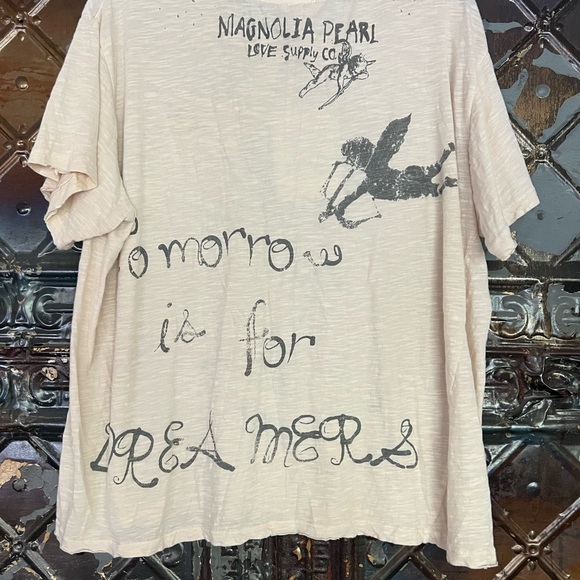 Magnolia Pearl Angel Graphic Tee - Cream - Picture 2 of 11